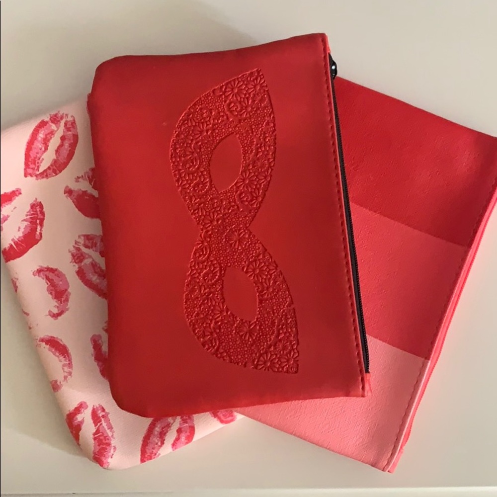 3 Valentines Day themed Makeup bags